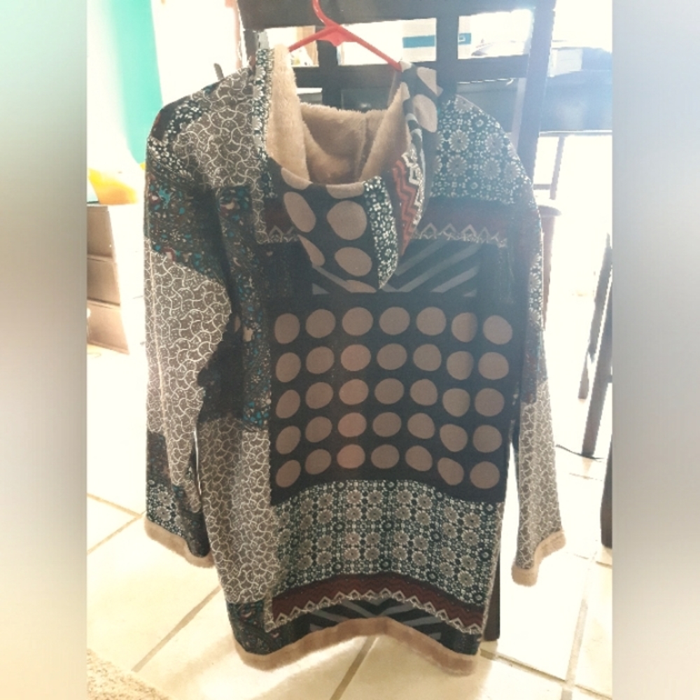Patchwork Hooded Women's Jacket - Picture 2 of 5